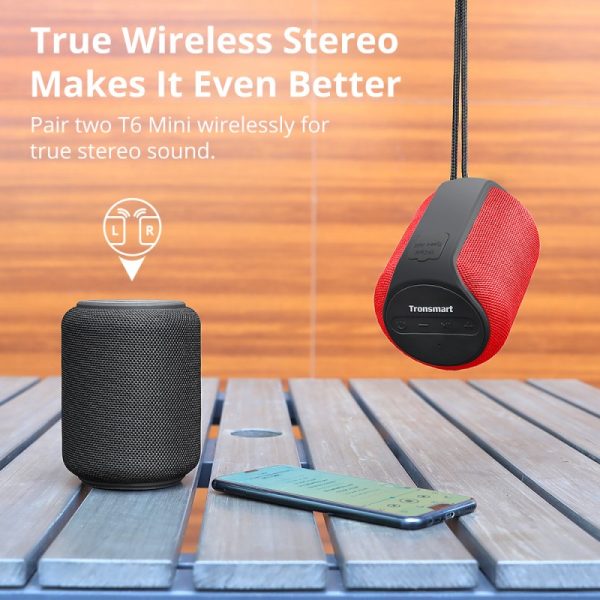 Tronsmart Element T6 Mini Bluetooth Wireless Speaker - Red - Image 4