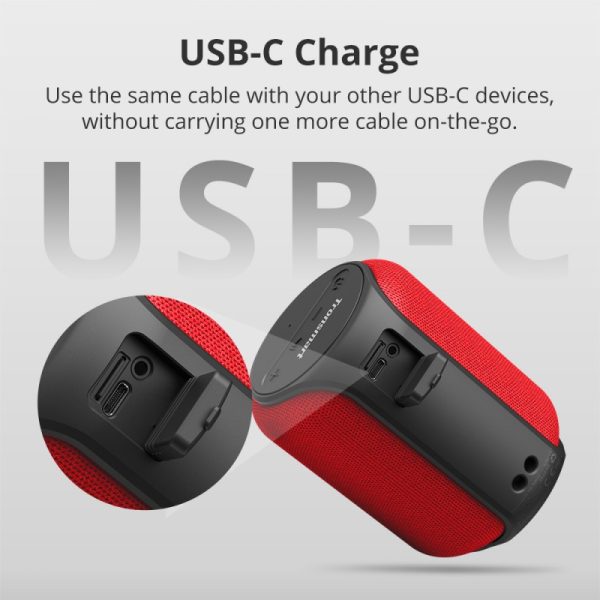 Tronsmart Element T6 Mini Bluetooth Wireless Speaker - Red - Image 8