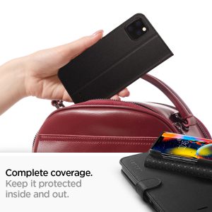 iPhone 11 Pro Max Case Flip Wallet S Case - Saffiano Black - 075CS27149 - Image 10