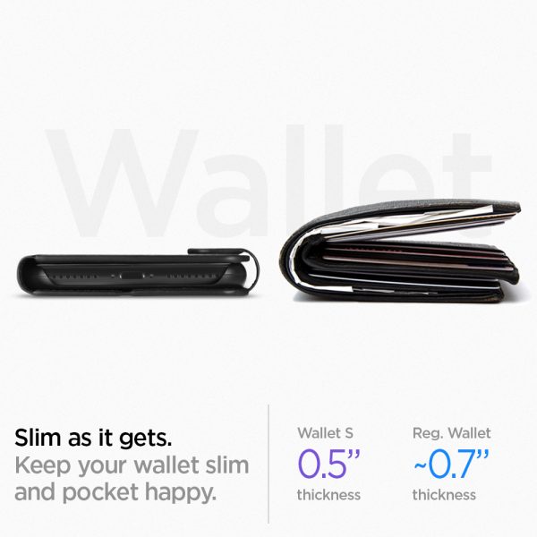 iPhone 11 Pro Max Case Flip Wallet S Case - Saffiano Black - 075CS27149 - Image 11