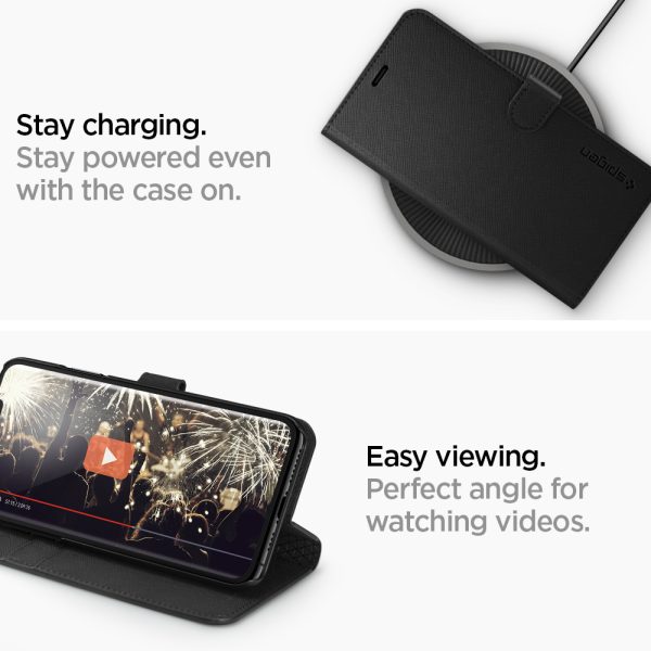 iPhone 11 Pro Max Case Flip Wallet S Case - Saffiano Black - 075CS27149 - Image 13