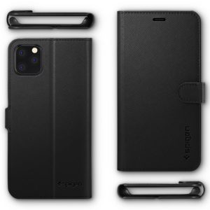 iPhone 11 Pro Max Case Flip Wallet S Case - Saffiano Black - 075CS27149 - Image 14