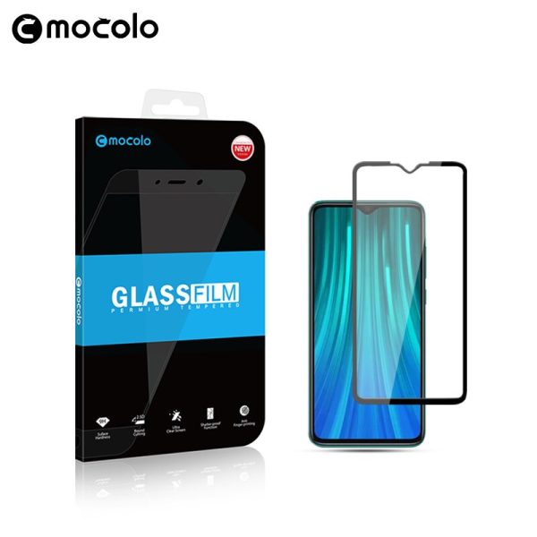 mocolo-Tempered-Glass-For-xiaomi-Redmi-Note-8-Screen-Protector-Full-Cover-9H-Glass-Film-xiomi (3) Redmi Note 8 Pro Glass Protector Full Glue Edge to Edge Tempered - Black - Image 3