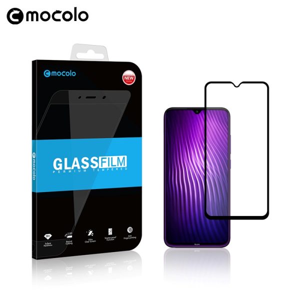 redmi-note-8-mocolo-glass-1 Redmi Note 8 Glass Protector Full Glue Edge to Edge Tempered - Black - Image 2