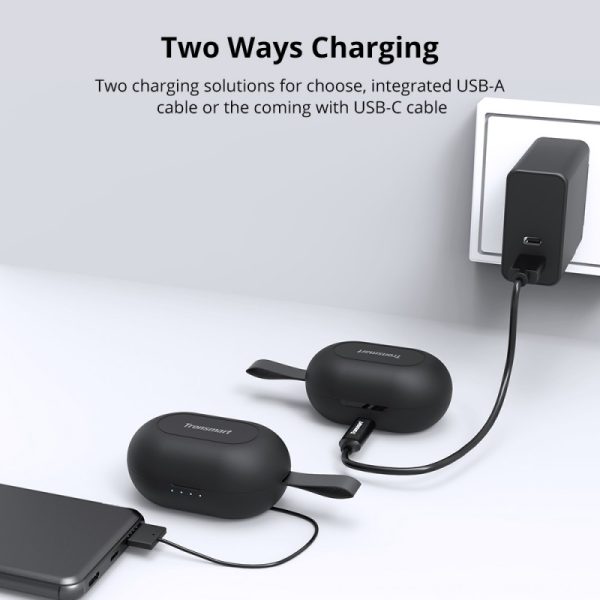 Tronsmart Encore Spunky Beat True Wireless Earphones with Qualcomm aptX Support - Black - Image 5