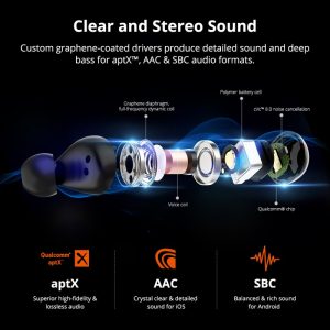 Tronsmart Encore Spunky Beat True Wireless Earphones with Qualcomm aptX Support - Black - Image 16