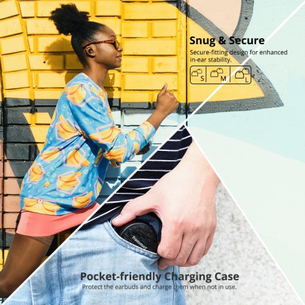 spunky-pro-true-wireless-bluetooth-headphones (13) Tronsmart Encore Spunky Pro True Wireless Earphones with Wireless Charging Box - Black - Image 13