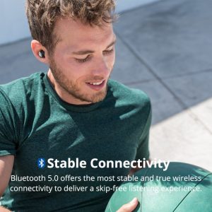 Tronsmart Encore Spunky Pro True Wireless Earphones with Wireless Charging Box - Black - Image 4