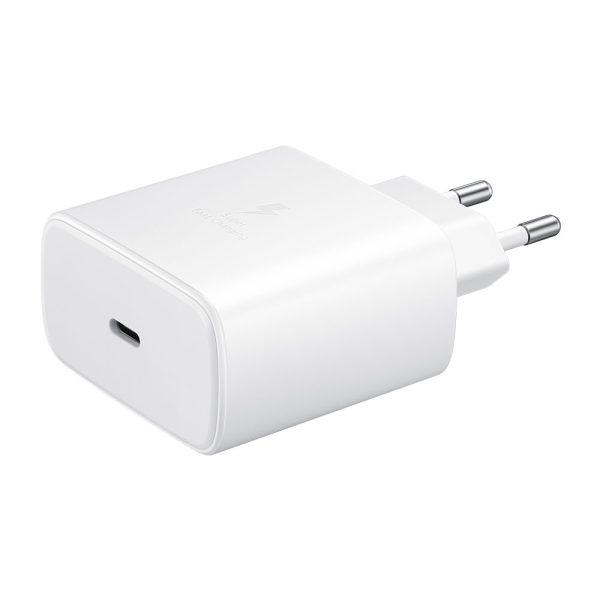 45W Charger Samsung with Power Delivery 3.0 PPS Tech for Samsung S22 Series, S21 Series & Note 20 Series - EU Plug with 1 USB C to USB C Cable - White - Image 2