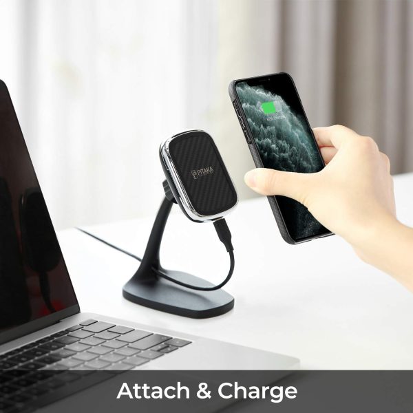 MagMount Qi Desktop by PITAKA Charging Stand - Black - Image 3