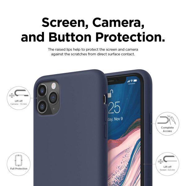 iPhone 11 Pro Liquid Silicon Case by X Fitted - Midnight Blue - Image 7
