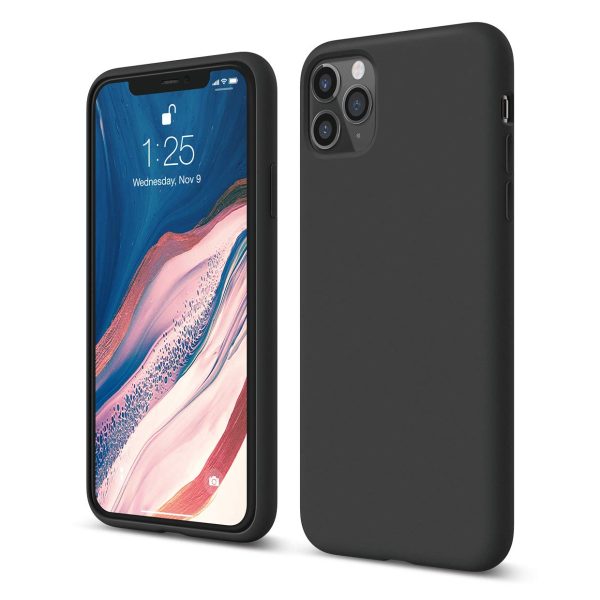 iPhone 11 Pro Max Liquid Silicon Case by X Fitted - Black - Image 1