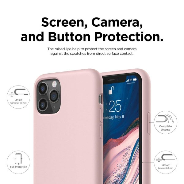iPhone 11 Pro Liquid Silicon Case by X Fitted - Pink Sand - Image 3