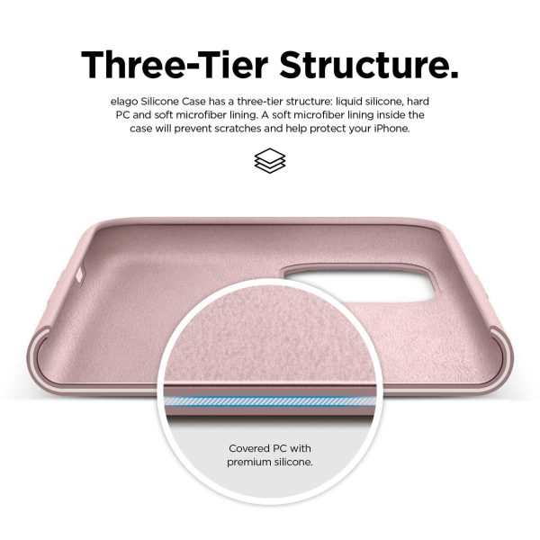 iPhone 11 Pro Liquid Silicon Case by X Fitted - Pink Sand - Image 5