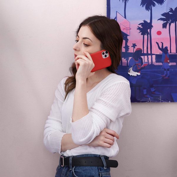 714O-aVkchL._SL1240_ iPhone 11 Pro Liquid Silicon Case by X Fitted - Red - Image 5