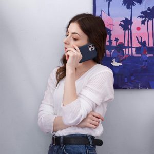 iPhone 11 Pro Liquid Silicon Case by X Fitted - Midnight Blue - Image 3