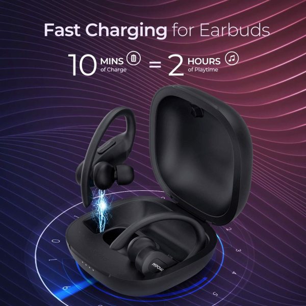 MPOW Flame Pro aptX, Bass+, 32H Playtime, ENC with 4 Mics - Black - Image 5