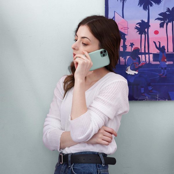 iPhone 11 Pro Max Liquid Silicon Case by X Fitted - Pastel Green - Image 3