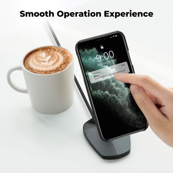 MagMount Qi Desktop by PITAKA Charging Stand - Black - Image 6