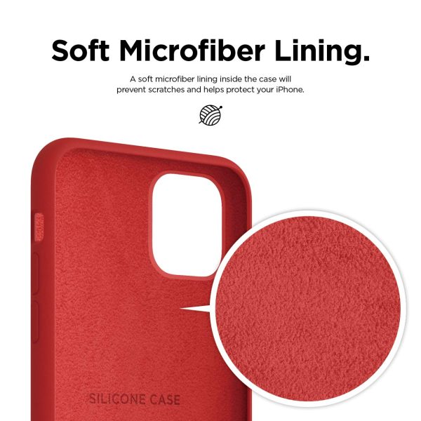 71rW7qk08EL._SL1240_ iPhone 11 Pro Liquid Silicon Case by X Fitted - Red - Image 2