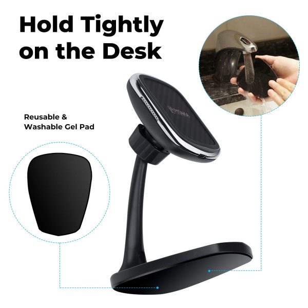 MagMount Qi Desktop by PITAKA Charging Stand - Black - Image 8