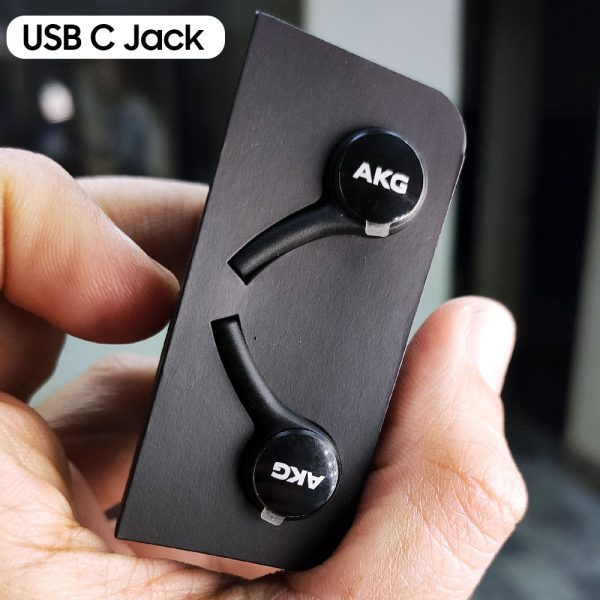 akg handfree usb c type c note 10 wired handfree earphones