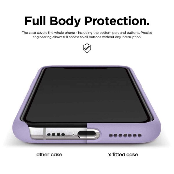 full-body-purple iPhone 11 Pro Liquid Silicon Case by X Fitted - Lilac - Image 6