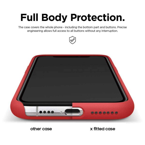 full-body-red iPhone 11 Pro Liquid Silicon Case by X Fitted - Red - Image 3