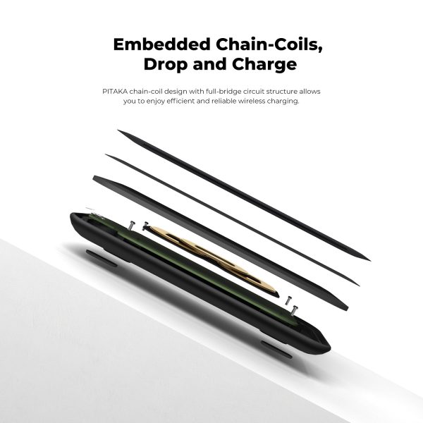 Fast Wireless Charging Pad Air Essential by PITAKA 7.5W /10W / 5W - Obsidian Black - Image 2