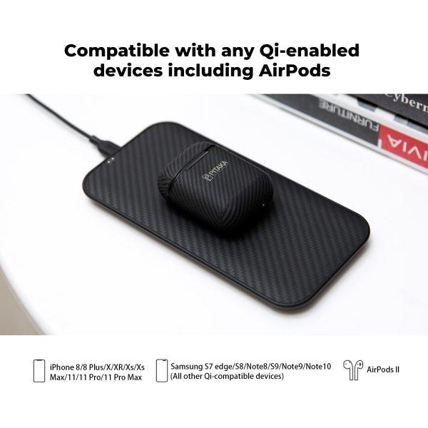 Fast Wireless Charging Pad Air Essential by PITAKA 7.5W /10W / 5W - Obsidian Black - Image 4