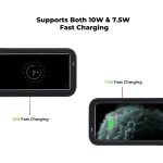 Fast Wireless Charging Pad Air Essential by PITAKA 7.5W /10W / 5W - Obsidian Black - Image 5