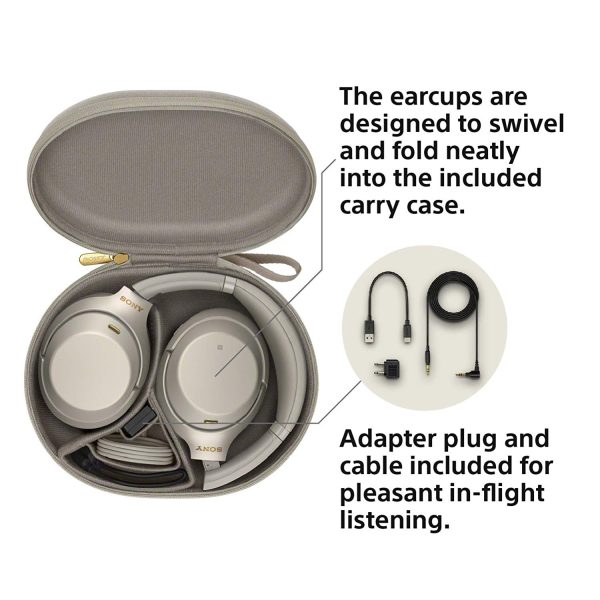 Sony Active Noise Cancelling Wireless Headphones WH-1000XM3 - Silver - Image 10