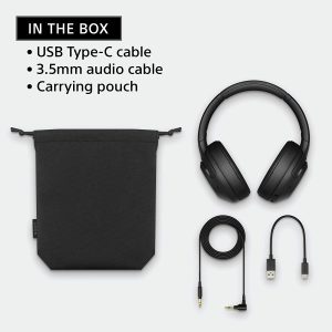 Sony Noise Cancelling Headphones with Extra BASS - Black - WH-XB900N - Image 3