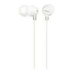 Sony MDR-EX15LP In-Ear Headphones with Tangle Free Cord & no Microphone - White