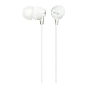 Sony MDR-EX15LP In-Ear Headphones with Tangle Free Cord & no Microphone - White