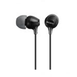Sony MDR-EX15LP In-Ear Headphones with Tangle Free Cord & no Microphone - Black
