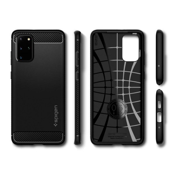 Galaxy S20 Plus Rugged Armor Case by Spigen  ACS00753 - Matte Black - Image 6