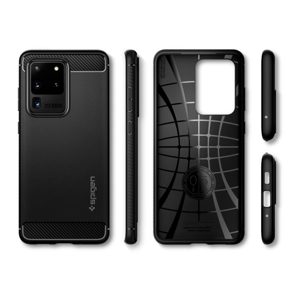 Galaxy S20 Ultra Rugged Armor Spigen ACS00711 - Matte Black - Image 6