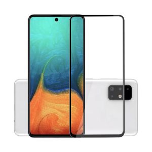 Galaxy A51 3D Glass Protector Full Glue Edge to Edge Tempered - Black - Image 3