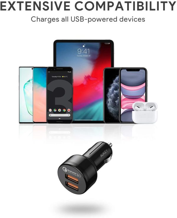 AUKEY 36W Dual Port Fast Car Charger - CC-T8 - Image 4