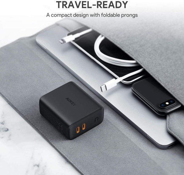 71goEmR3evL._AC_SL1500_ Aukey Focus Duo 36W Power Delivery Dual-Port PD USB C Charger with Dynamic Detect - PA-D2 - Image 4