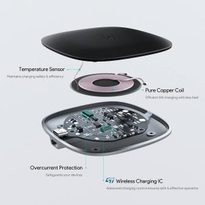 AUKEY USB C Wireless Charger, 5W Qi Wireless Charging Pad - LC-C5 - Image 4