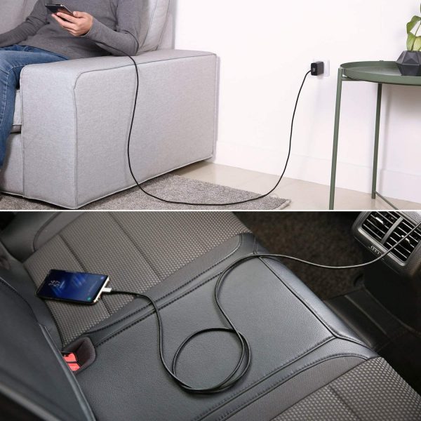 81rdxRGFEPL._AC_SL1500_ AUKEY USB C Cable 3ft Braided USB 3.0 Type C Cable Fast Charge - Black - CB-CD2 - Image 5