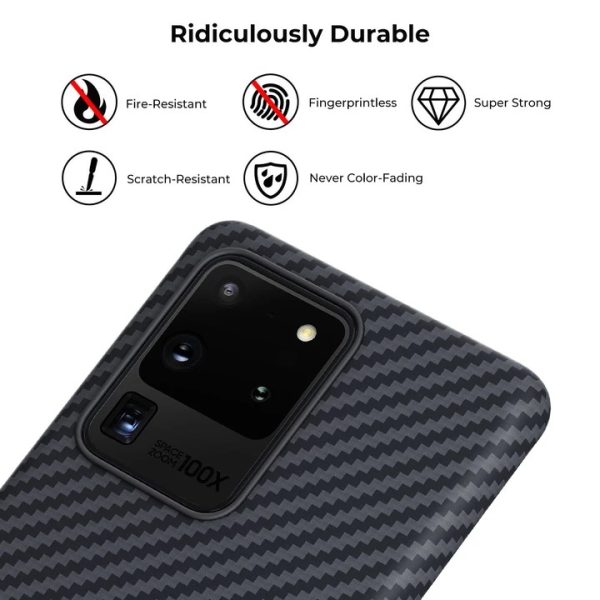 Galaxy S20 Ultra Aramid MagEZ Case by PITAKA - Black / Grey Twill - Image 7