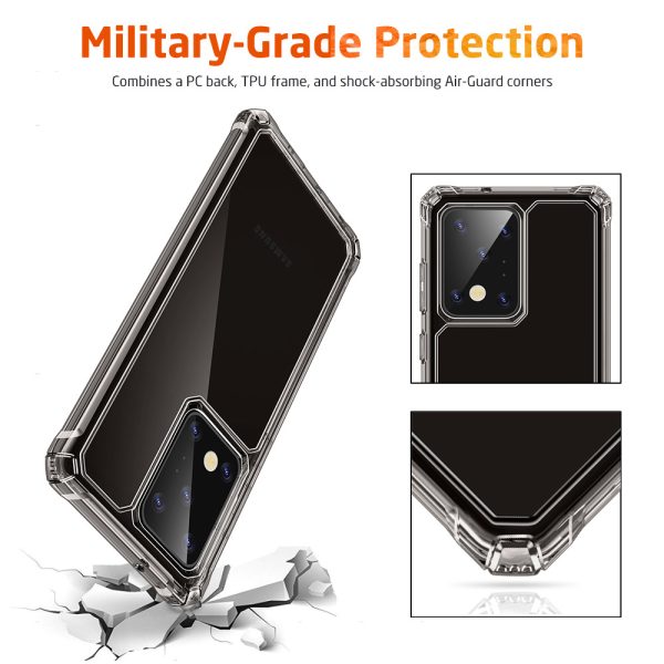 01 Galaxy S20 Ultra Air Armor Tough Case by ESR - Clear Black - Image 9