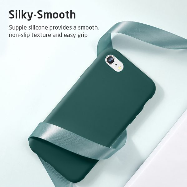 iPhone SE 2020 Yippee Color Silicon Soft Case by ESR - Pine Green - also for iPhone 8 & iPhone 7 - Image 8