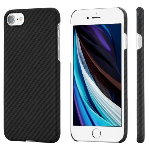 iPhone SE 2020 Aramid MagEZ Case by PITAKA - Black / Grey Twill also for iPhone 7 & iPhone 8
