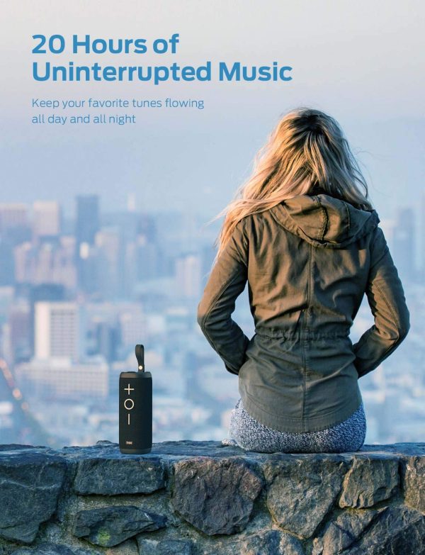 13 Tribit StormBox Bluetooth Speaker - 360° Full Surround Sound, Enhanced Xtra Bass, Wireless Dual Pairing, 20-Hour Playtime - Black - Image 4