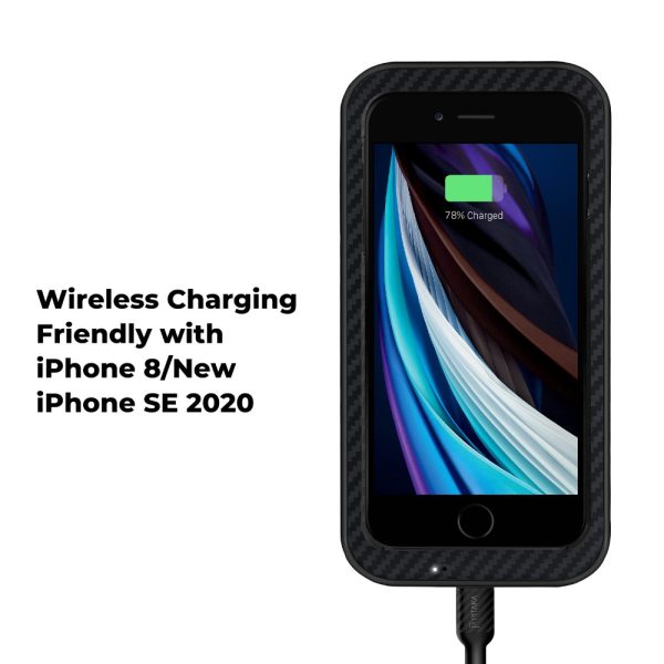 iPhone SE 2020 Aramid MagEZ Case by PITAKA - Black / Grey Twill also for iPhone 7 & iPhone 8 - Image 3