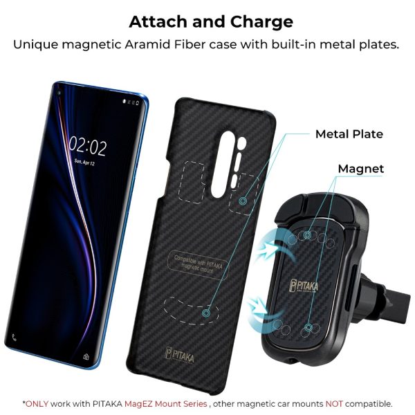 2m OnePlus 8 Pro Aramid MagEZ Case by PITAKA - Black / Grey Twill - Image 2